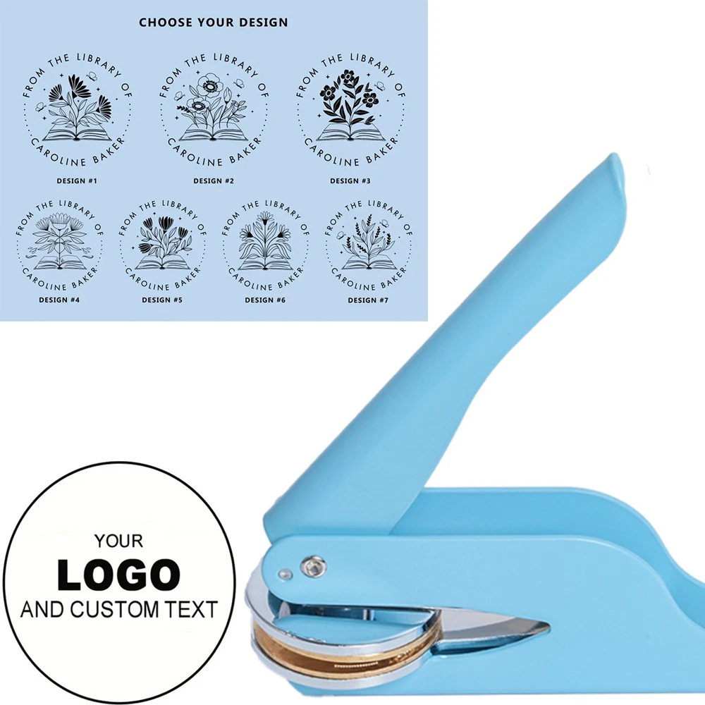 

FROM THE LIBRARY OF Theme Custom Embosser Stamp Personalized Book Embosser Seals for DIY Wedding Envelope Invitation Card Decor