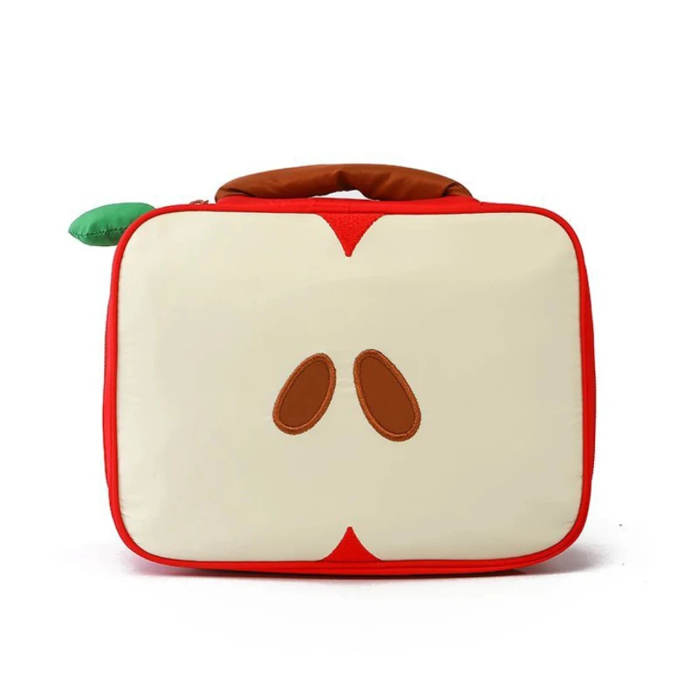 

Cartoon Apple Pattern Makeup Bag Women Travel Storage Pounch Cosmetics Toiletry Storage Pounch Female's Handbag Christmas Gift