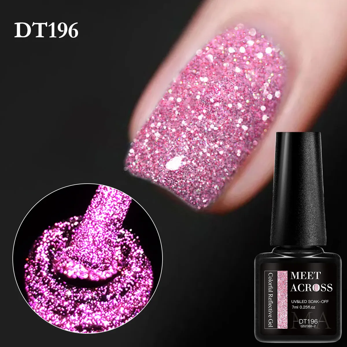 Reflective Glitter Gel Nail Polish Colorful Sparkling Laser Dark Flashy Nails Semi Permanent Soak Off UV Gel Varnish Nail Art