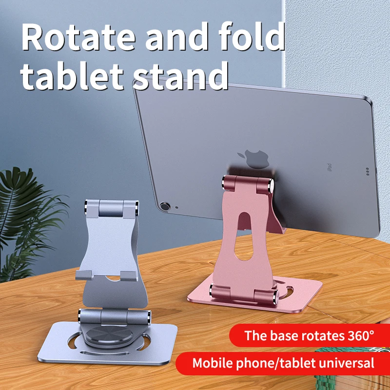 SMOYNG Rotatable Aluminum Alloy Tablet Phone Stand Desk Holder Foldable Support For iPhone iPad Pro 12.9 Desktop Mount Bracket