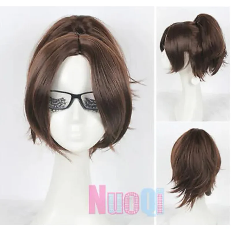 Shingeki no Kyojin Atta on Titan Hanji Zoe long brown ponytail cosplay wig