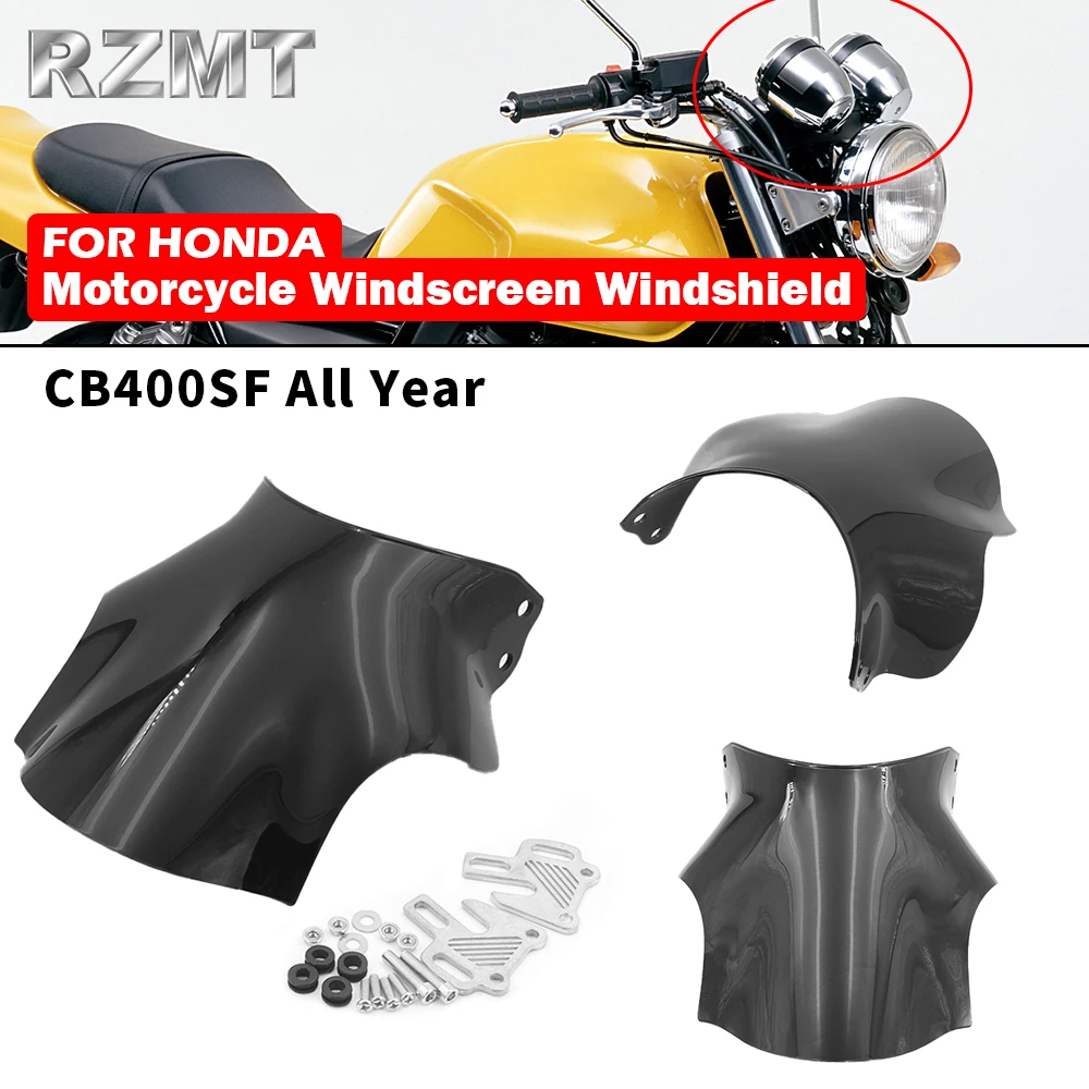 

Ветровое стекло для Honda CB400SF на все годы, CB 400SF CB400 SF, экран лобового стекла, экран, двойной пузырьковый ветровой дефлектор, аксессуары для мотоциклов