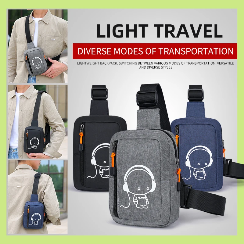 

Мужская универсальная сумка через плечо, портативная и многофункциональная водонепроницаемая сумка через плечо, дышащая и износостойкая, большой вместимости.