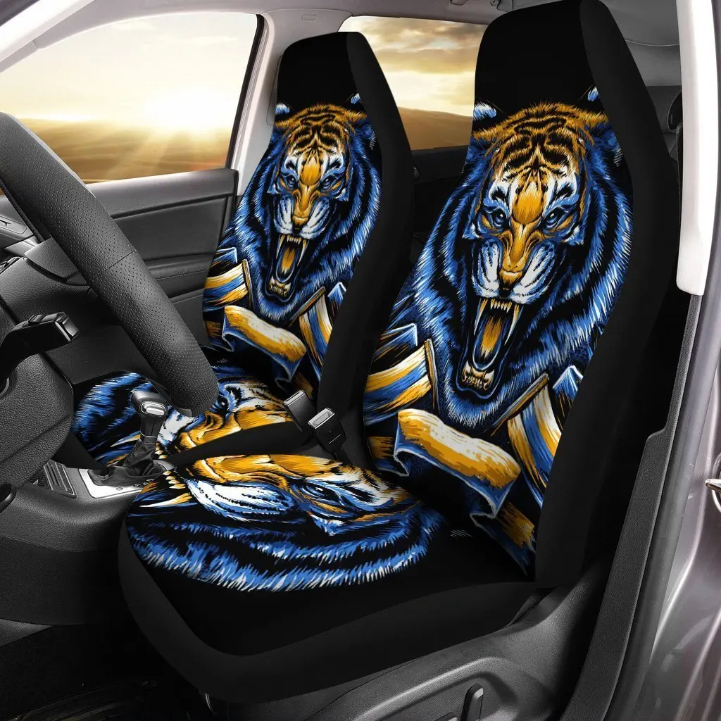 

Gift For Dad Tiger Print Universal Car Seat Covers Fit for Cars Trucks SUV or Van Auto Seat Cover Protector 2 PCS