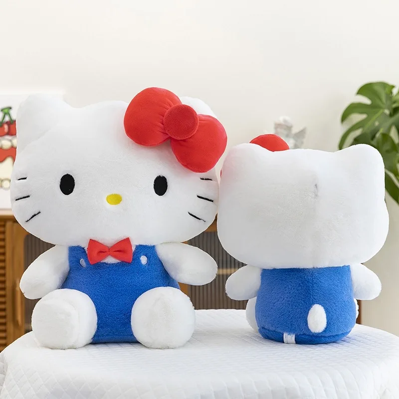귀여운 헬로키티 봉제 인형 산리오 귀여운 헬로키티 인형 어린이 생일 선물 발렌타인 선물 소녀용 부드러운 인형