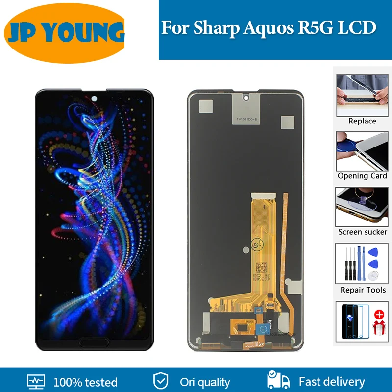 

6.4" LCD Display For Sharp Aquos R5G LCD Screen Touch Panel Assembly Digitizer For SH-51A SHG01 SH-R50 Full LCD Replacement