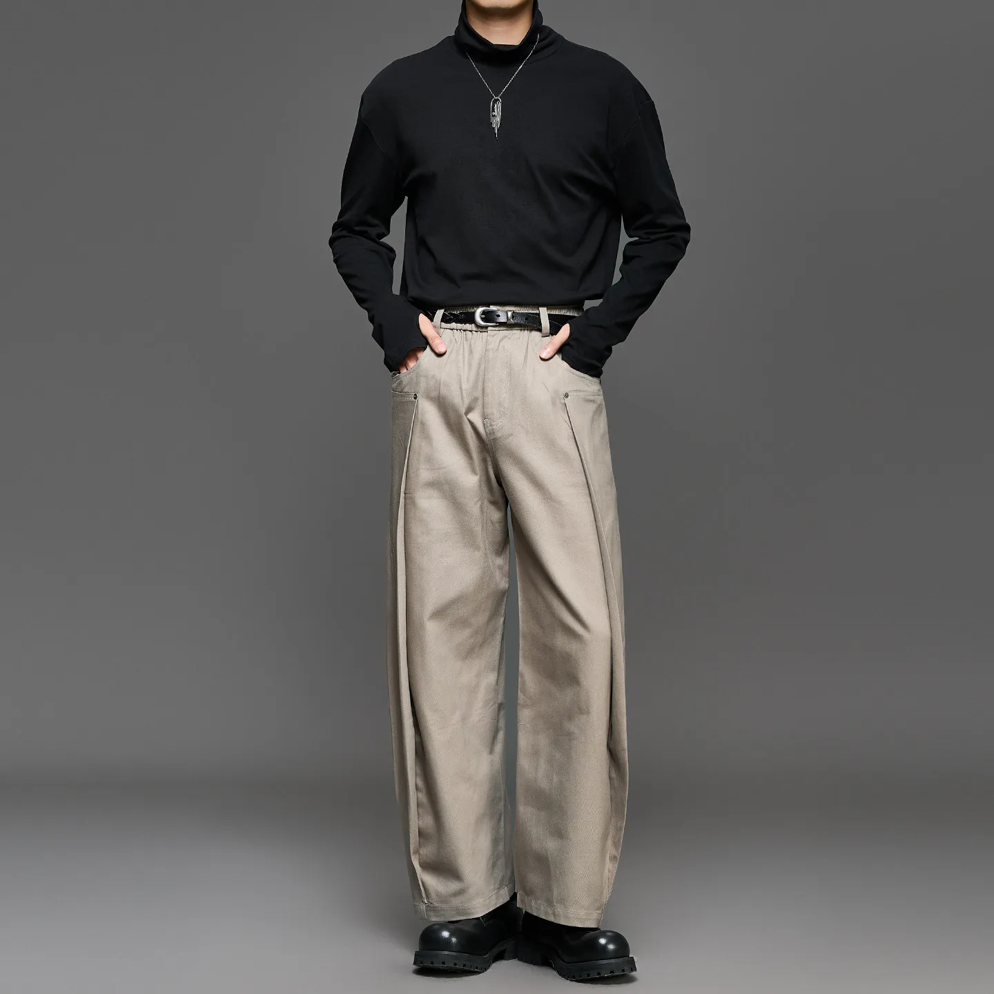 Japanese-Style Retro Overalls High-Grade Wash Matchet Pants Men's Straight Cut Fashion Tapered Pants