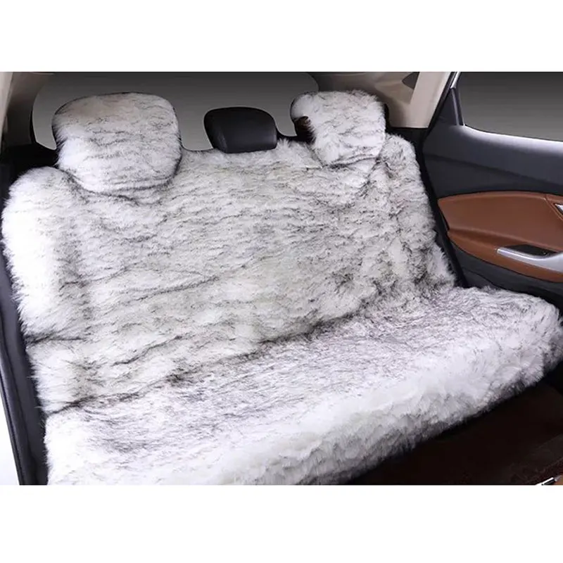 Pokrowiec na fotel samochodowy Faux Fur Ciepły pokrowiec na fotel samochodowy Faux Plush Black Cute Fundas Coche Asiento Uniwersalne akcesoria dekoracyjne