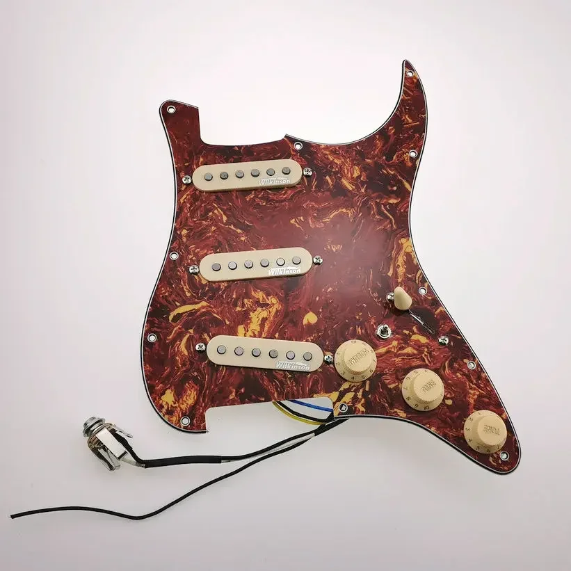 7 sounds Prewired Pickguard Harness Guitar Pickups Wilkinson WVS 60's Alnico5 SSS Single Coil Pickups