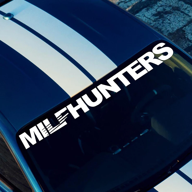 MILFHUNTERS Autodecoratiestickers Waterdichte, niet-vervagende stickers Vinyl reflecterende voorruit Grote stickers