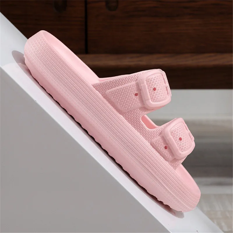 Rimocy 2022 Fashion Summer Slippers Women Indoor EVA Soft Sole Slides Women\'s Sandals Buckle Platform Flip Flops Shoes Woman 45