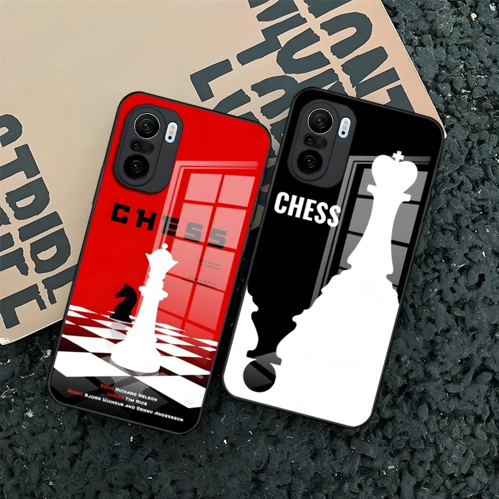 Chess Surreal Art Phone Case for Redmi 13 12 13c 12c Note 13 Pro Plus 11 12 Pro 10 12s 11s Tempered Glass Back Cover