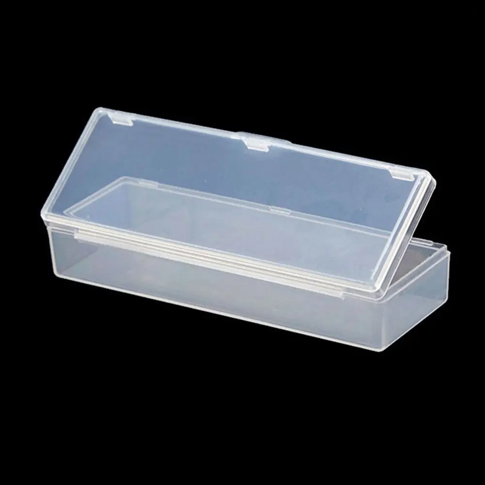 Transparent Plastic Storage Box Small Square Clear Jewelry Diamond Container Clips Boxes Craft Bead Holder Pill Storage Supplies