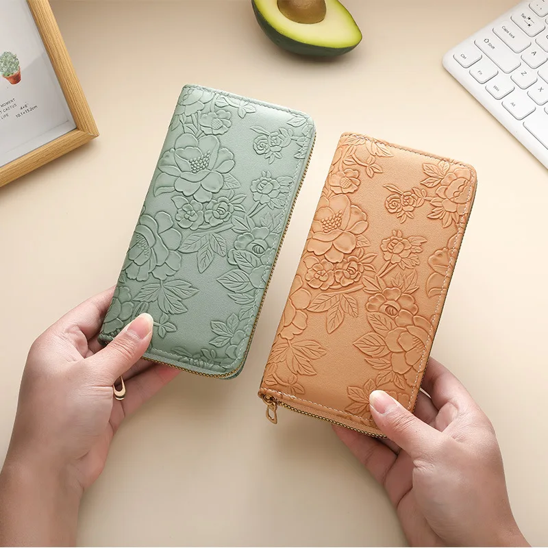 

Ladies' wallet,embossed card case,large banknote holder,large-capacity multi-slot wallet and coin purse,portefeuilles homme