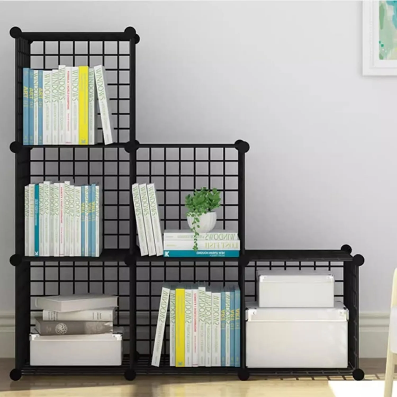 40Pcs Wire Cube Connectors Plastic Storage Cube Connector Wire Grid Cube Organizer Connector for Modular Closet Storage Shelving image 5
