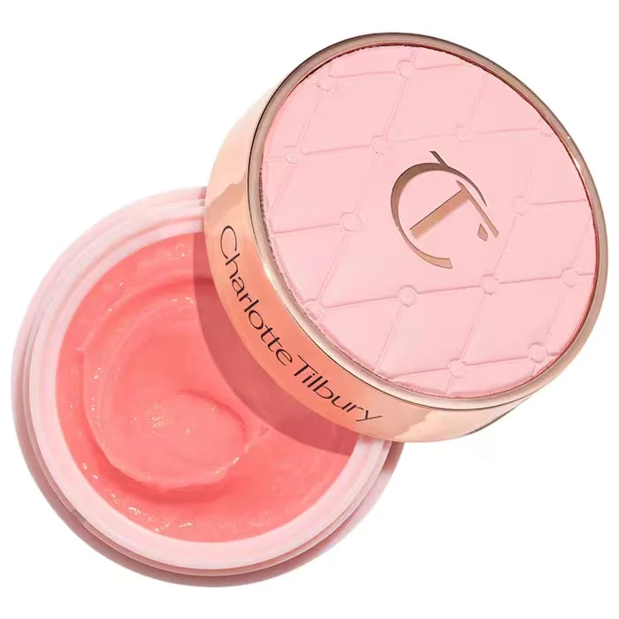 Charlotte Tilbury Pillow Talk New Lip Mask Pink Tones Strawberry Flavor Wrinkle Reduction Hydrating Ice Cream Texture Non-greasy