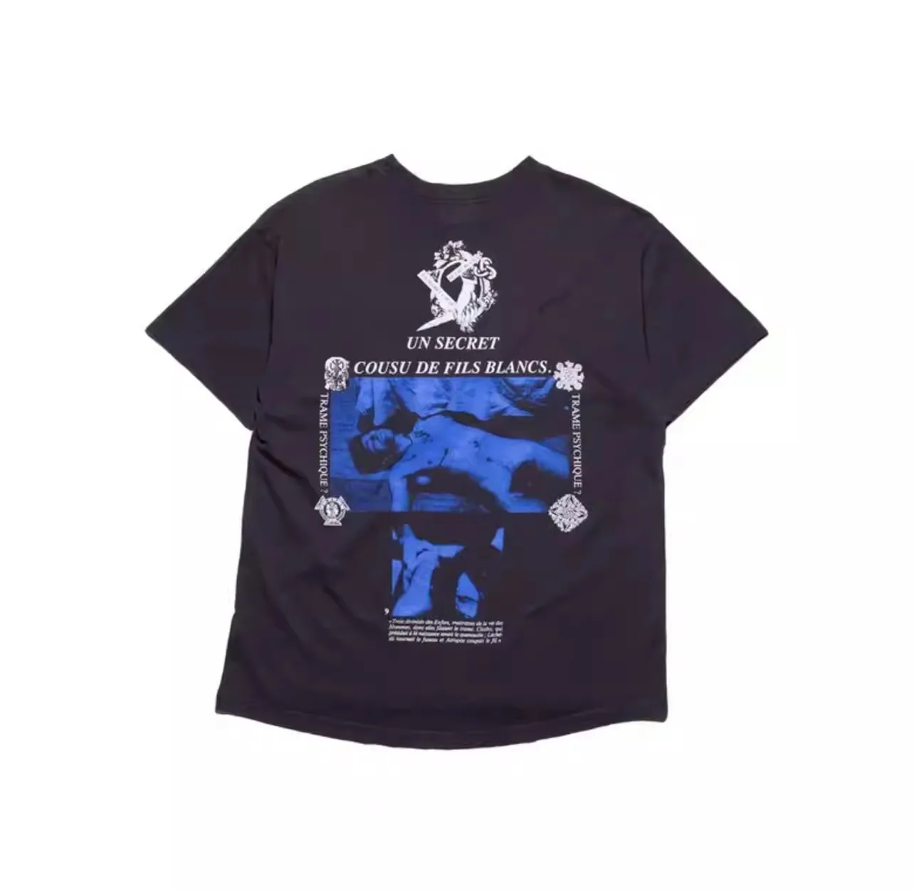 New Men Washed Black UN Secret COUSU T Shirts T-Shirt Hip Hop Skateboard Street Cotton T-Shirts Tee Top US size F18