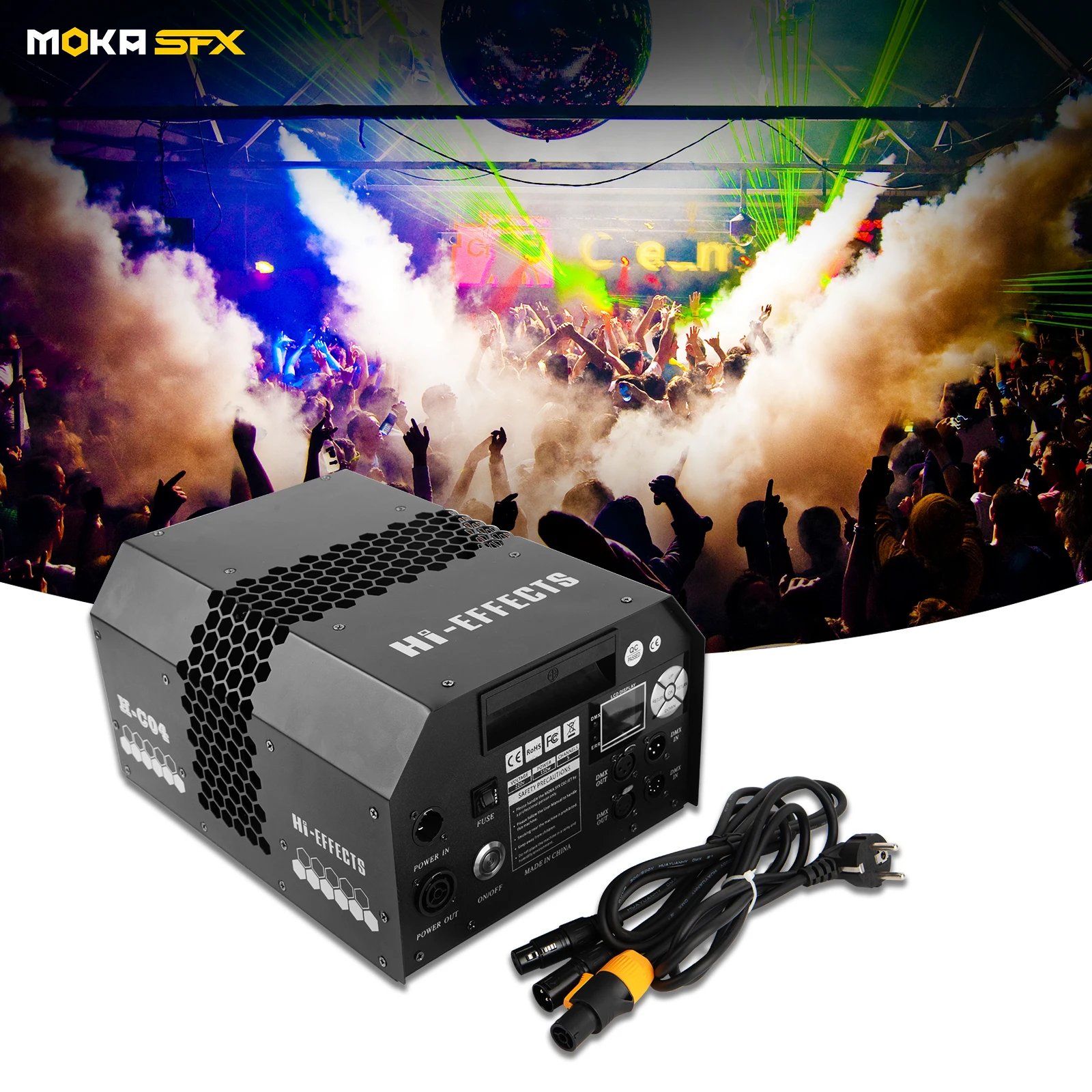 MOKA Вращающаяся головка CO2 Cannon DMX CO2 Jet Machine 180 градусов Cryo Blaster со шлангом 20 футов для DJ клубной сцены