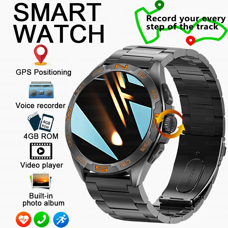 

Спортивные умные часы с GPS, мужские 4 ГБ памяти, Bluetooth, карта вызова, навигация, 1,43-дюймовый AMOLED-экран, AI-перевод, TWS-гарнитура, умные часы