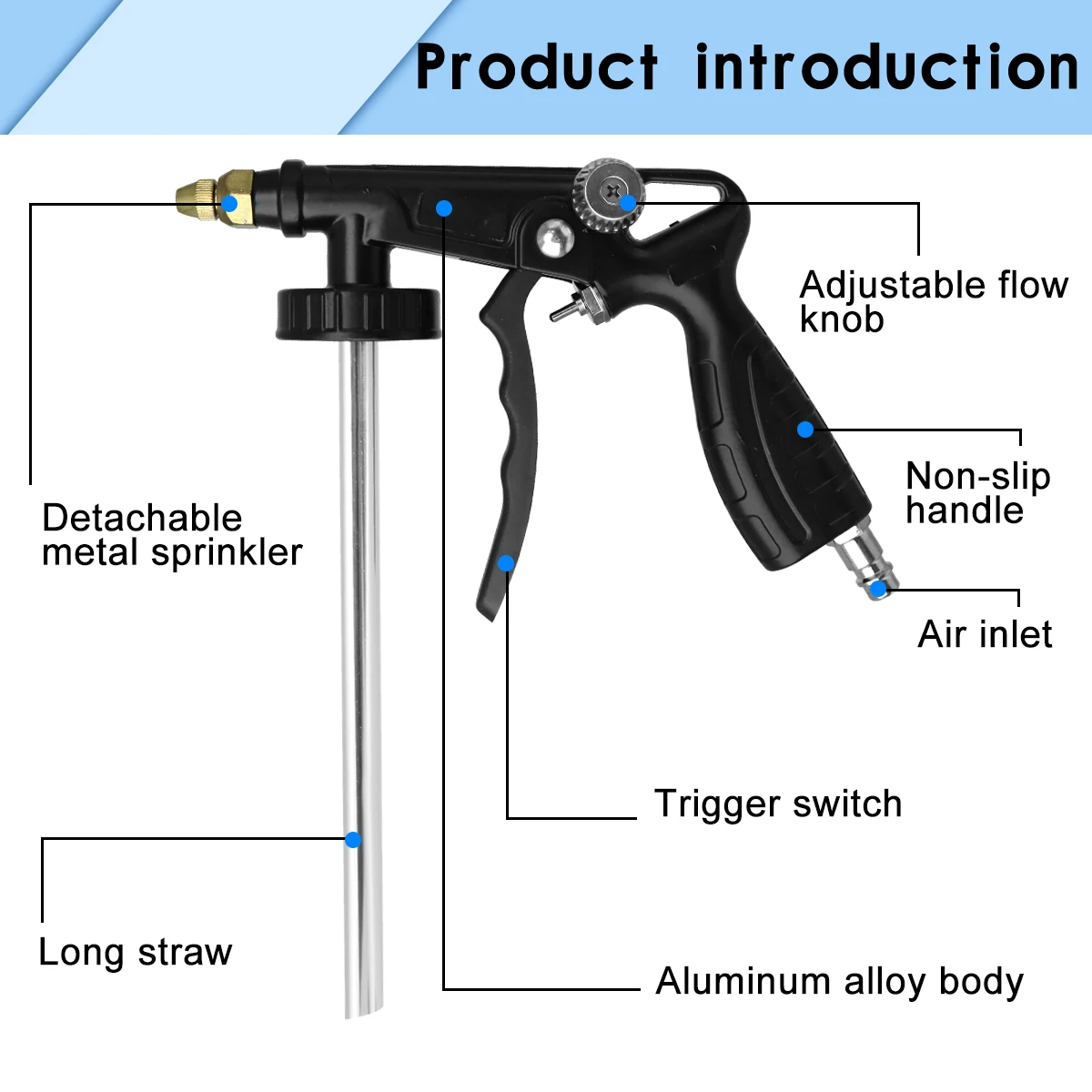 Airbrush Paint for Automobile Chassis Glue Gun Auto Armored Sprayer Adjustable Undercoating Metal Sprayer Gun Underbody Coating