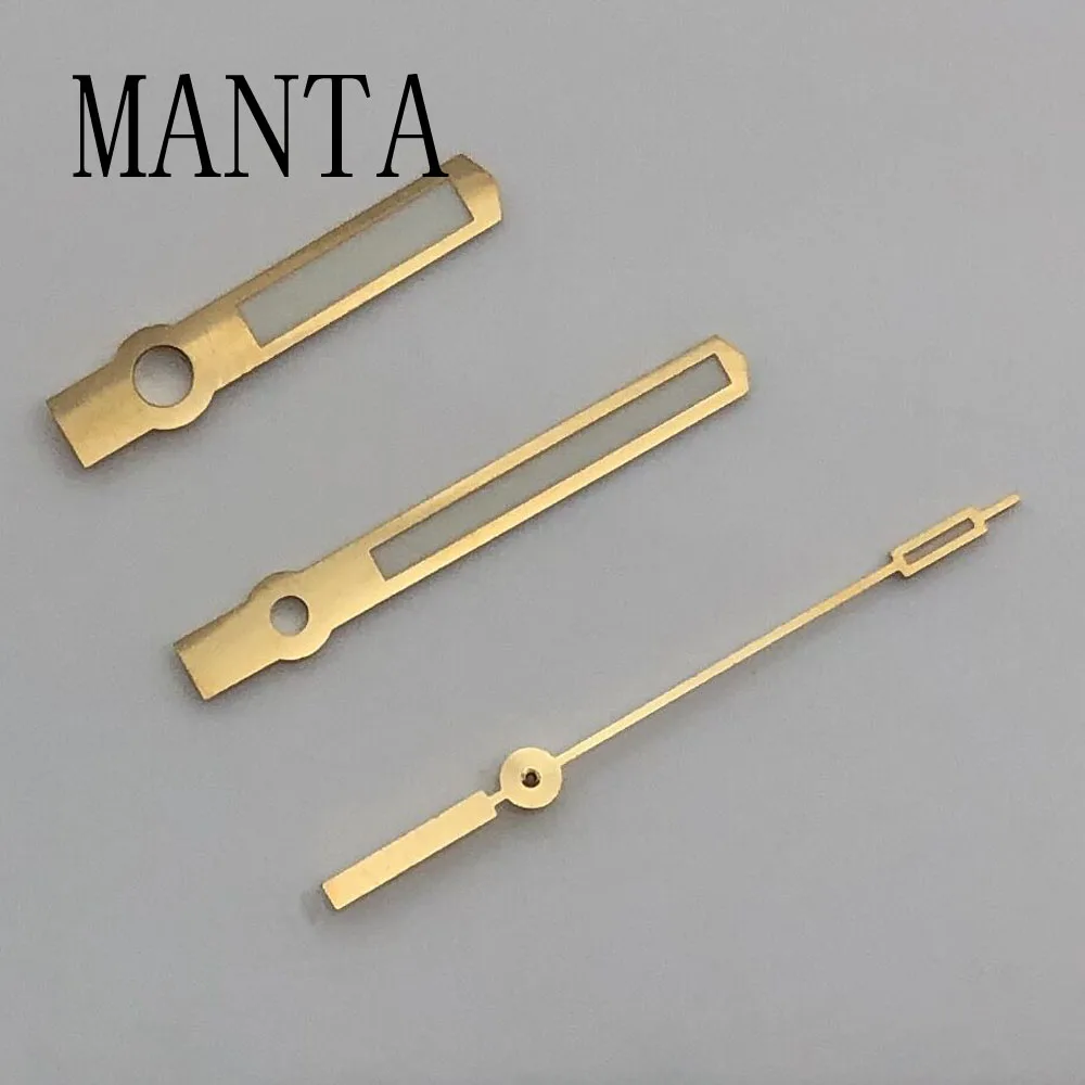 Manecillas de reloj de oro y plata, Accesorio luminoso verde, se ajusta a Miyota8205/8215/821A Mingzhu2813, movimiento mecánico automático