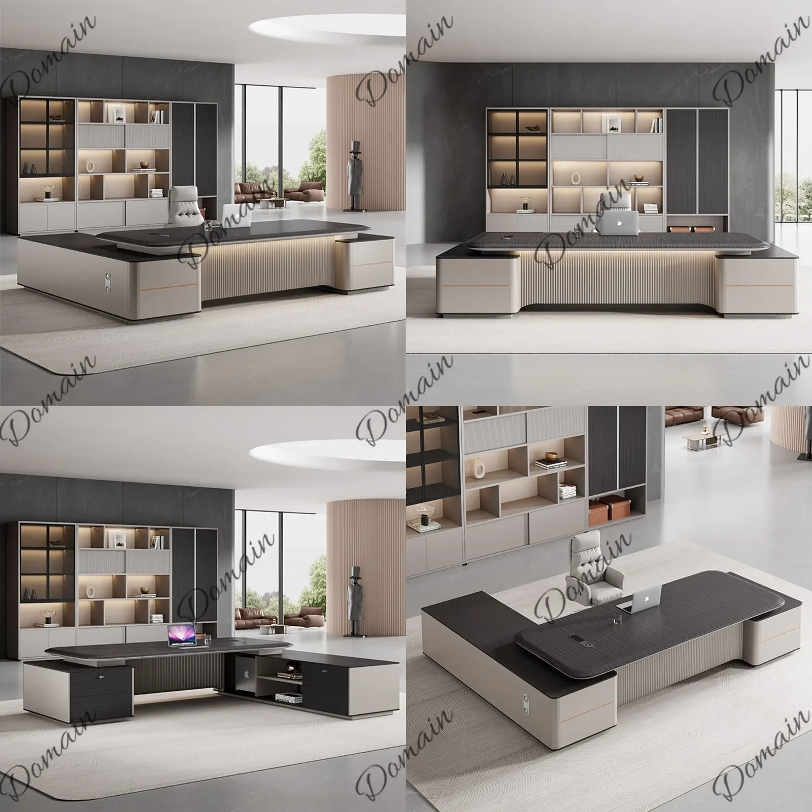 BJ Luxury Executive Desk Simple Modern High-End Manager Office Table Set With Drawers