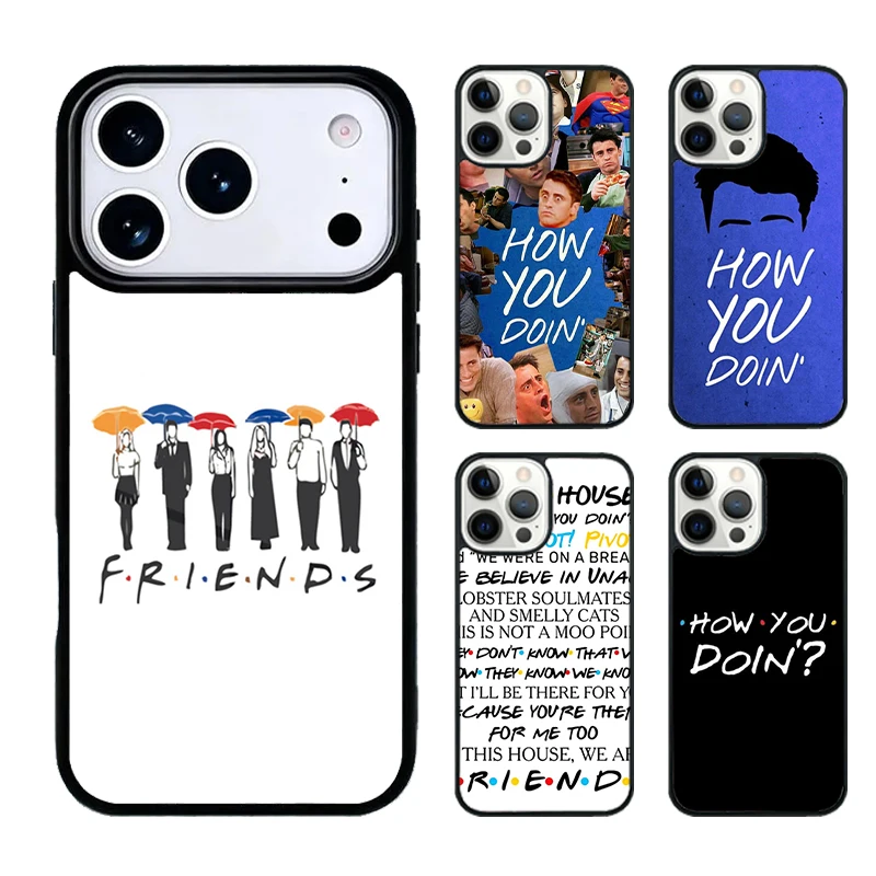 Capa de Celular Central Perk Coffee Friends How You Doin' para iPhone 17 Pro Max Air 16e 15 Plus 14 13 12 11 Pro Max Capa Traseira Coque