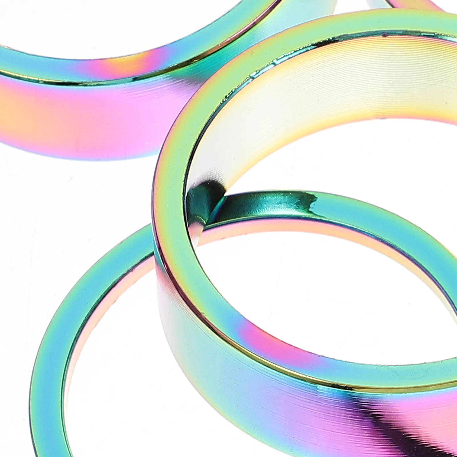 

1 set 1 Set 3D Machined Aluminum Alloy Bicycle Headset Spacers Durable Lightweight Road Bike Stem Gasket Replacement Cycling