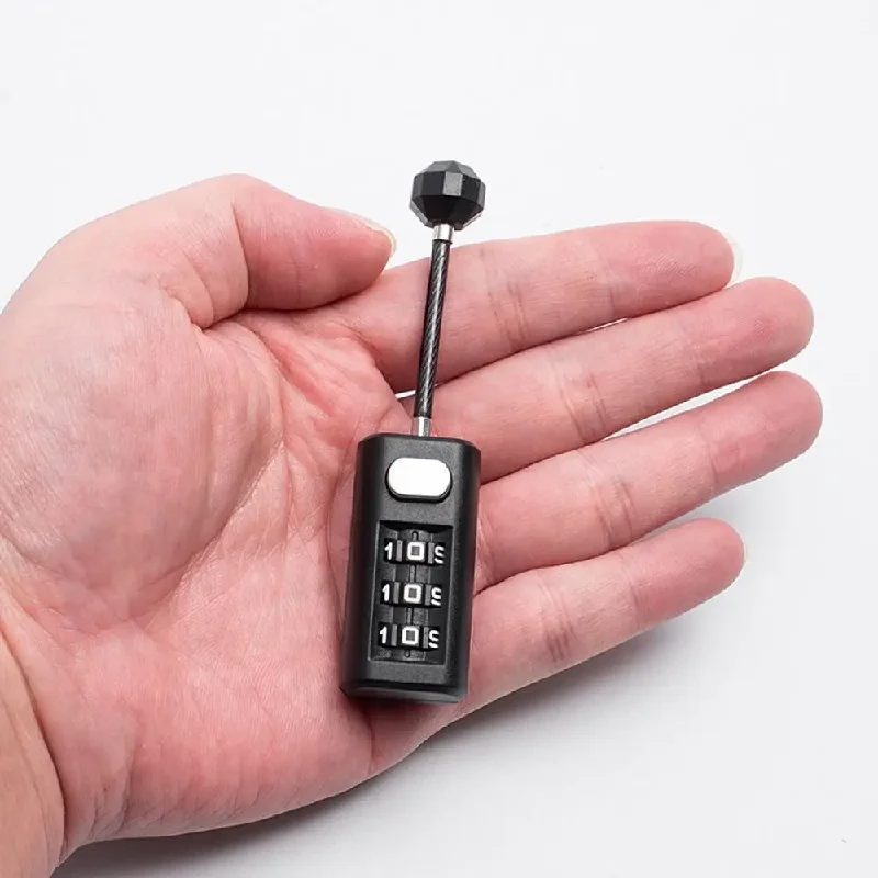 Cadeado Digital de Combinação de 3 Dígitos Redefinível para Mochilas, Zíperes, Malas e Armários de Dormitório - Segurança Portátil