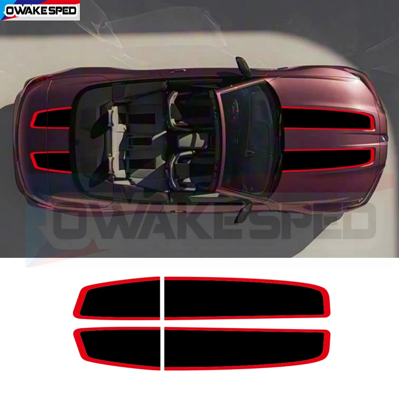 

Racing Sport Stripes Car Hood Bonnet Sticker Auto Engine Cover Decor Vinyl Decals For BMW M4 Convertible G83 G82 Coupe M GT4