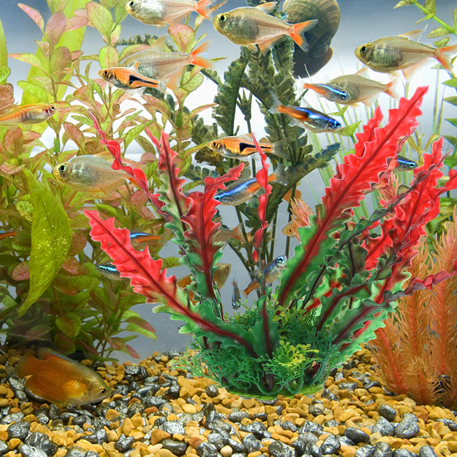 

2Pcs Premium Water Grass Decor for Fish Tank Plants Plastic Aquarium Plant Decorations Suitable for Freshwater Saltwater Betta