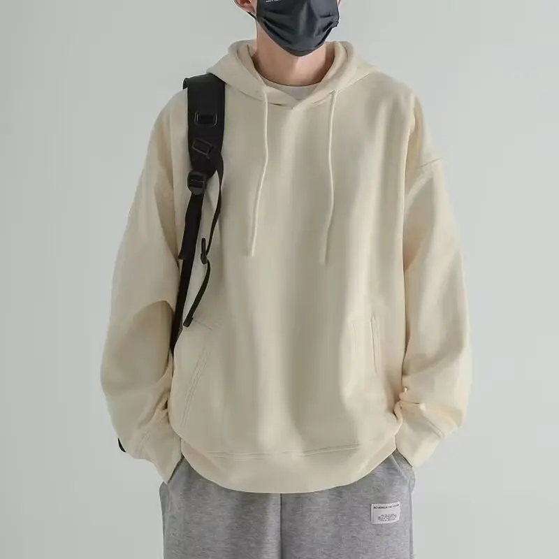 سويت شيرت رجالي بقلنسوة مقاس كبير عصري كاجوال فضفاض مناسب ملابس رياضية أمريكية من ألياف البوليستر oulder Sve #2