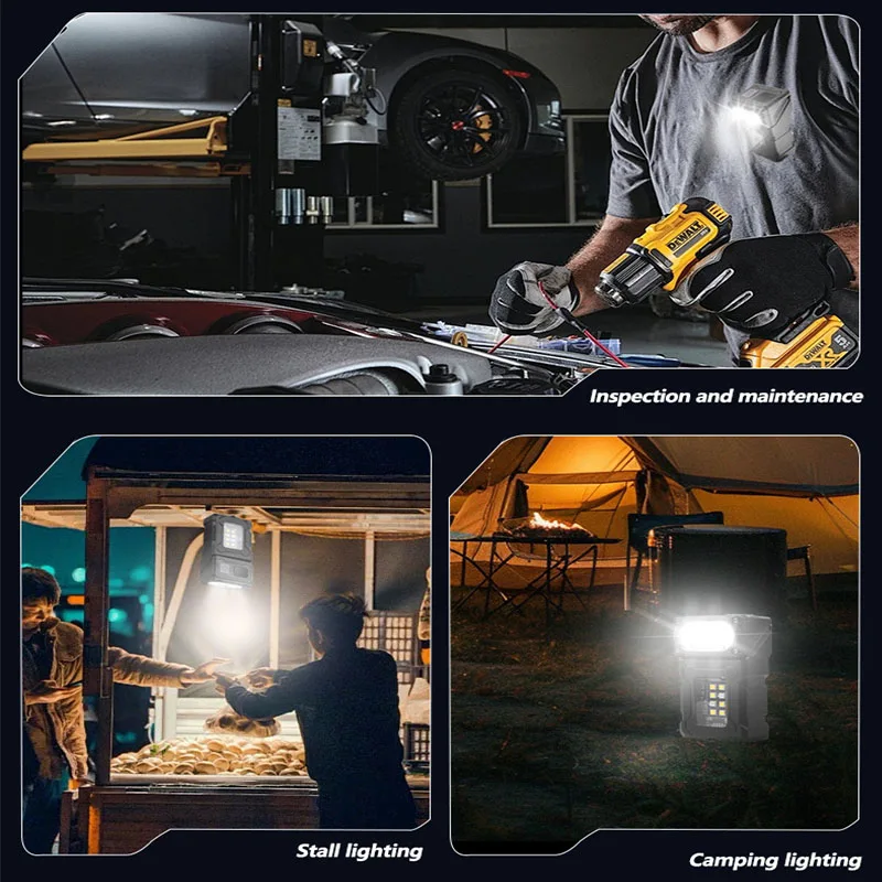 1/2PC MINI LED Flashlight USB Rechargeable Portable Tail magnet flashlight Super Bright Camping Lantern Side COB emergency light