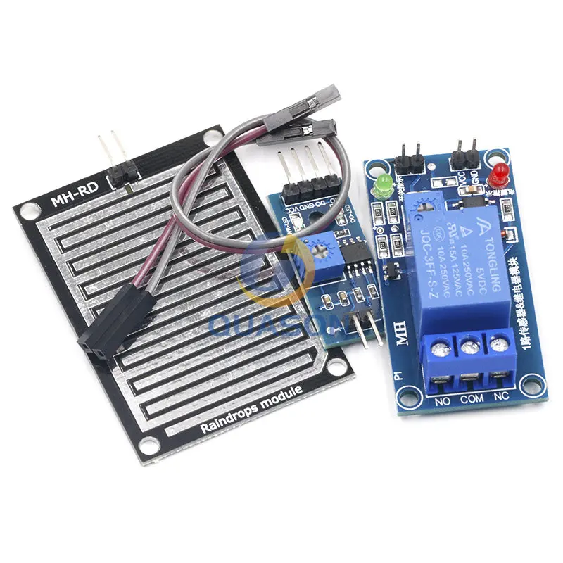 Rain water sensor module + DC 5V 12 Relay Control Module Rain Sensor Water Raindrops Detection Module forArduino robot kit