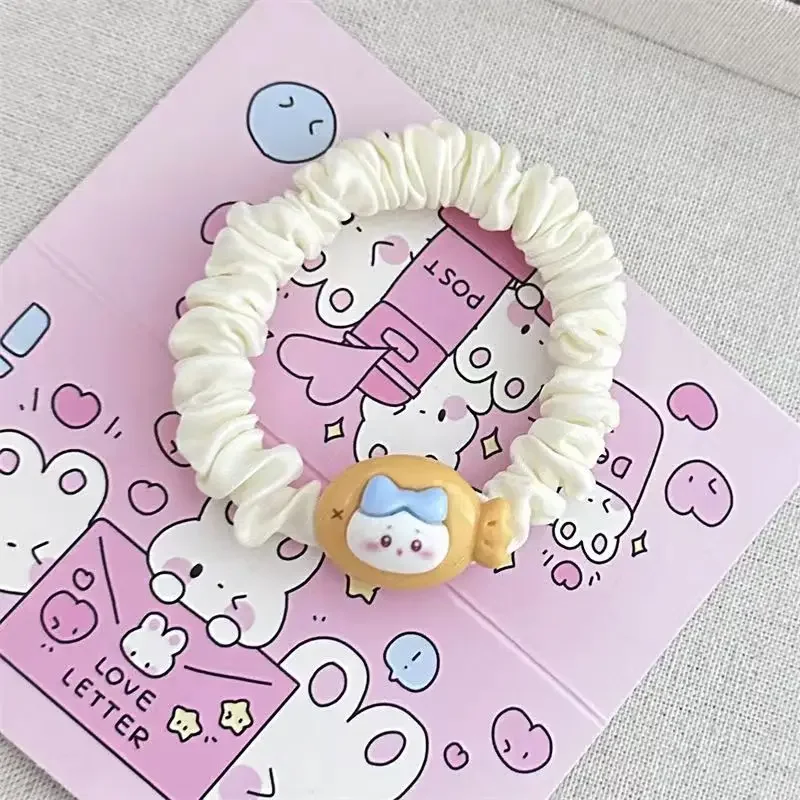 Bonito Chiikawa desenhos animados cabelo corda, Kawaii animado Headband, elástico pequeno, Kawaii presente, Hachiware