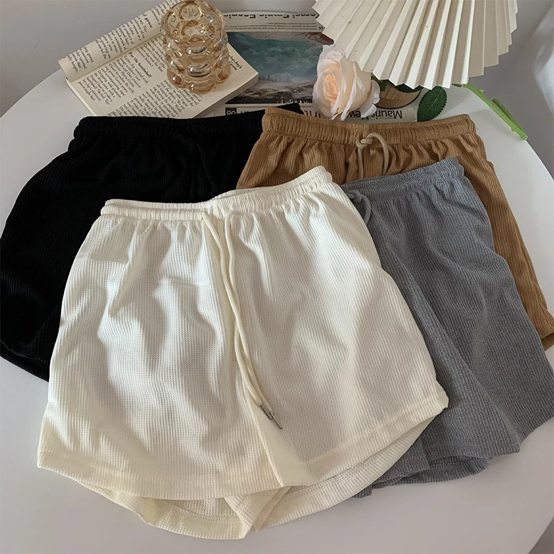 Short de sport à lacets élastiques pour femmes, short de course à pied, pantalon de sport décontracté, Wstring de proximité, jambe large, fitness, été