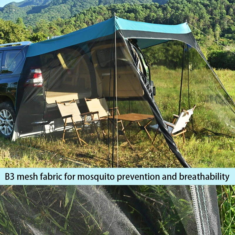 Car Rear Tent Outdoor Camping Sunshade Mosquito Control SUV/Tesla Car Camping Tent Trunk Car Side Car Rear Canopy