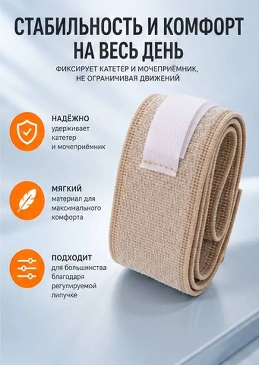 1Pcs Catheter Holder Tape Light Compact Storage Friendly Urinary Catheter Bag Leg Band Secure Stable Comfortable Khaki