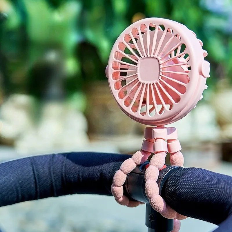 

Mini Fan for Baby Stroller Rechargeable USB Hand Held Fans for Crib Stroller Accessories Folding Outdoor Fan Clip On for Baby