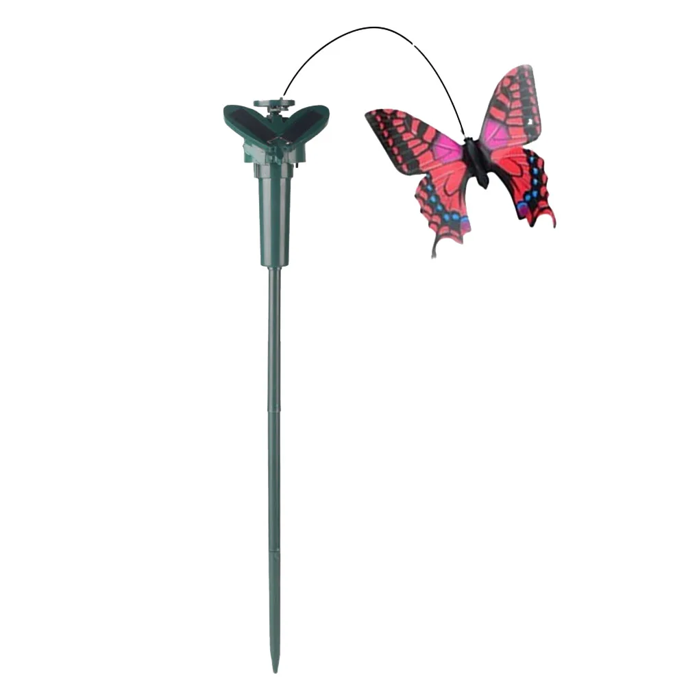 1pcs Solar Powered Dancing Fluttering Butterflies Garden Decoration Flying Humming Bird Garden Yard Outdoor Home Decor Farmland