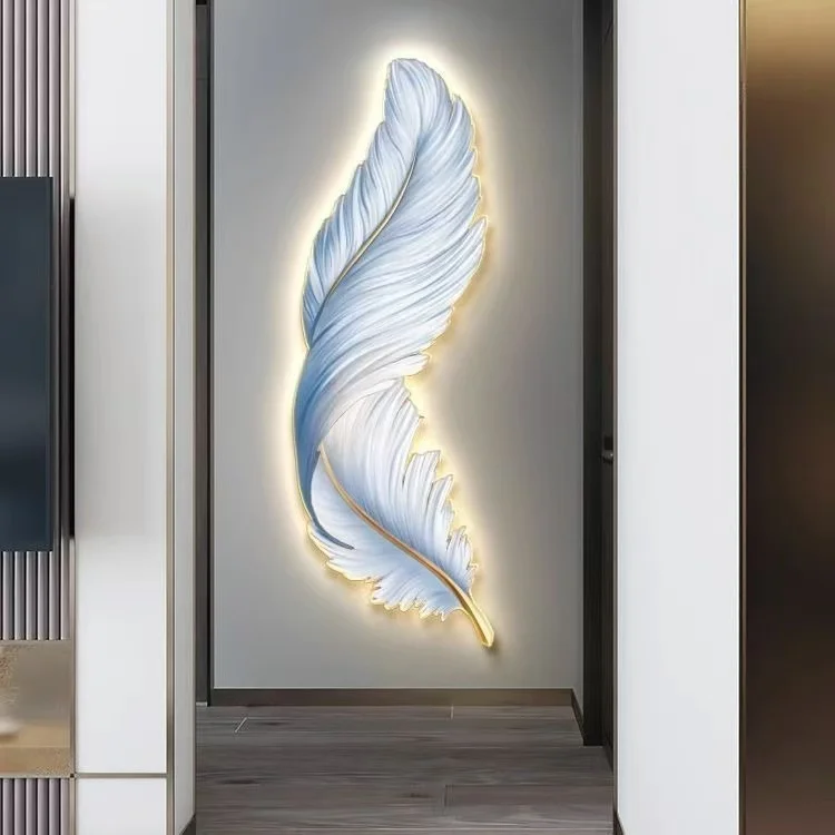 Entrance decoration painting, LED ambient light painting, corridor corridor with light emitting hanging painting