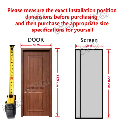Magnetic Door Screen Mosquito Net Custom Size Side open style Curtain Fly Insect Anti-mosquito Invisible Mesh For Summer Indoor - Image 6