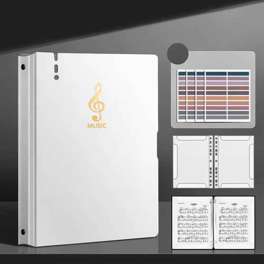 Sheet Music Binder A4 Document Organizer Folder For Piano Players Musical Performance Practice Storage Accessory