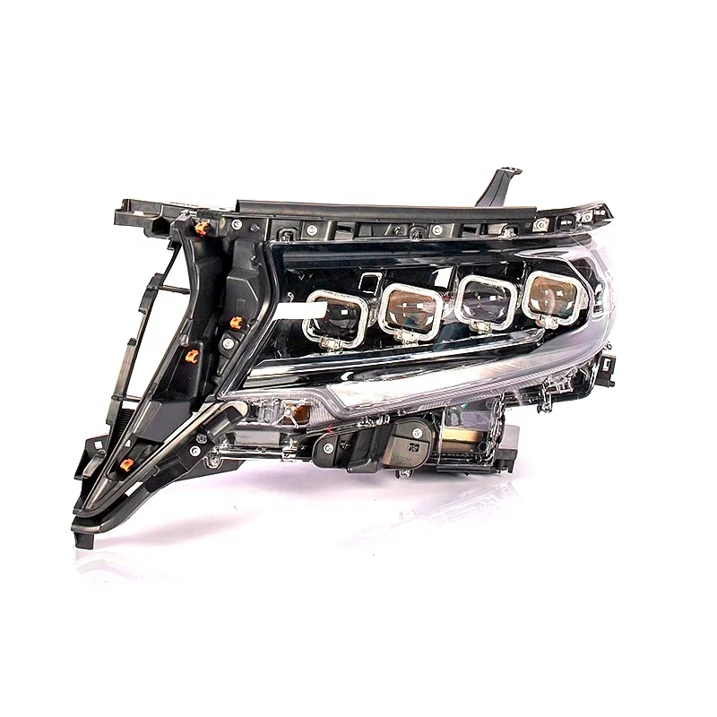 

MAICTOP New Style Auto Parts LED Headlight 4 Lens Headlamp Car Head Light for Land Cruiser Prado FJ150 GRJ150 2018-2019