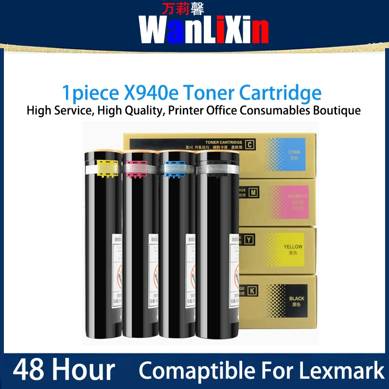 

1 piece X940e Toner Cartridge Compatible For Lexmark X945X2KG/X945X2CG/X945X2MG/X945X2YG Printer