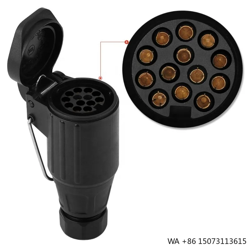 

Австралийский 7-контактный плоский штекер на 13-контактный большой круглый женский адаптер для прицепа