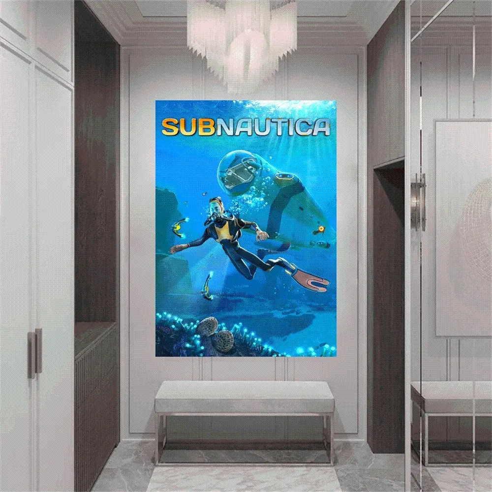 S-subnauticas game Poster Home Office study Wall Bedroom Living Room Kitchen Decoration Painting