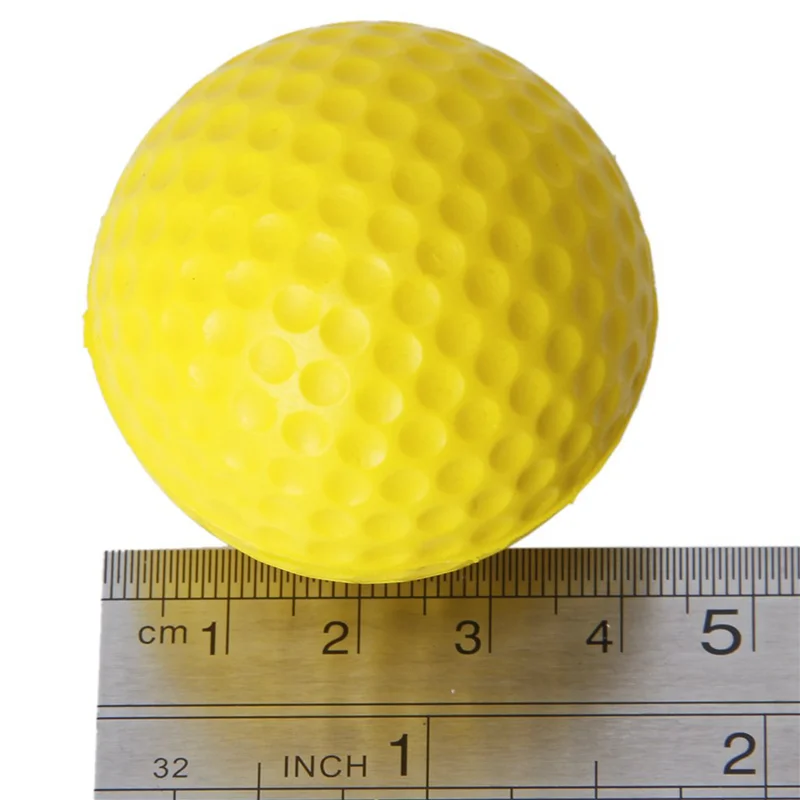

60Pcs Yellow Soft Elastic Indoor Practice PU Golf Ball