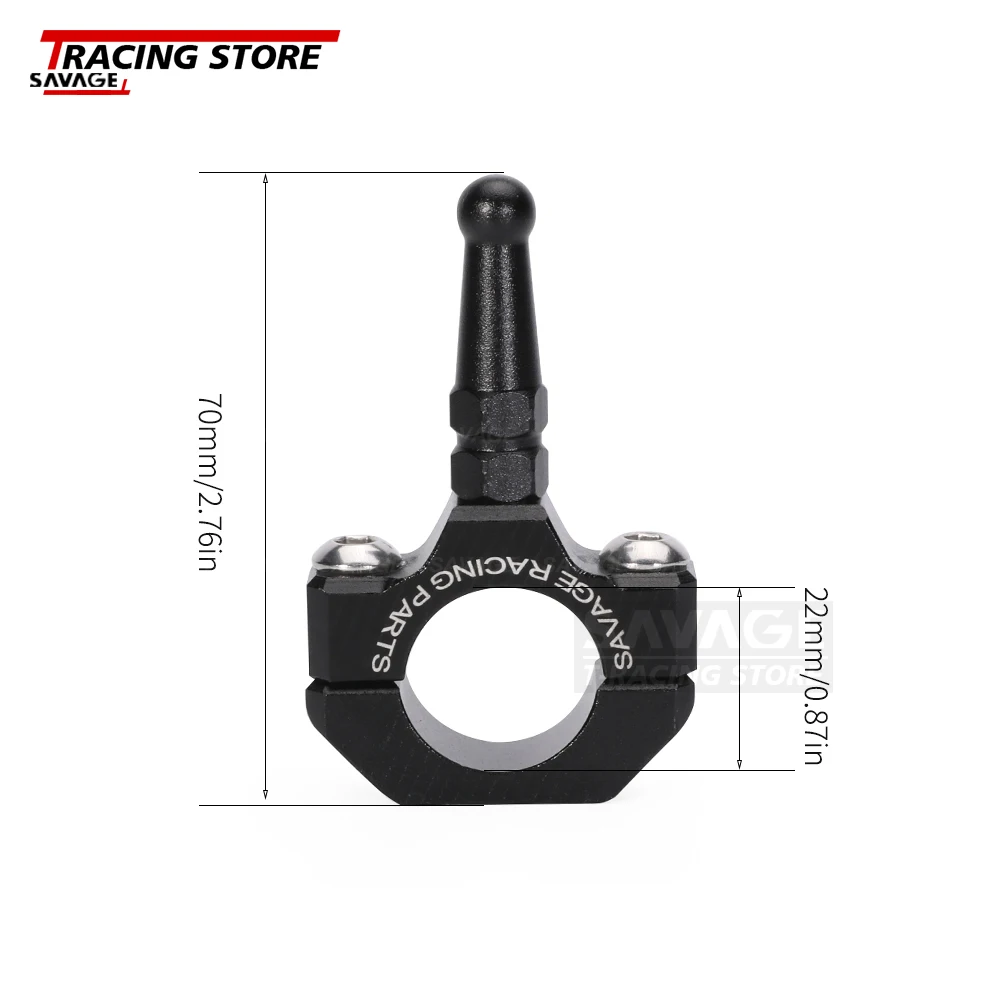 XR 22 مللي متر دواسة القدم دعامة تثبيت مشبك مساعد الجانب حامل مسنده لهوندا XR125L XR150L XR190L XR230 XR 250 XR 400 XR600R XR 650