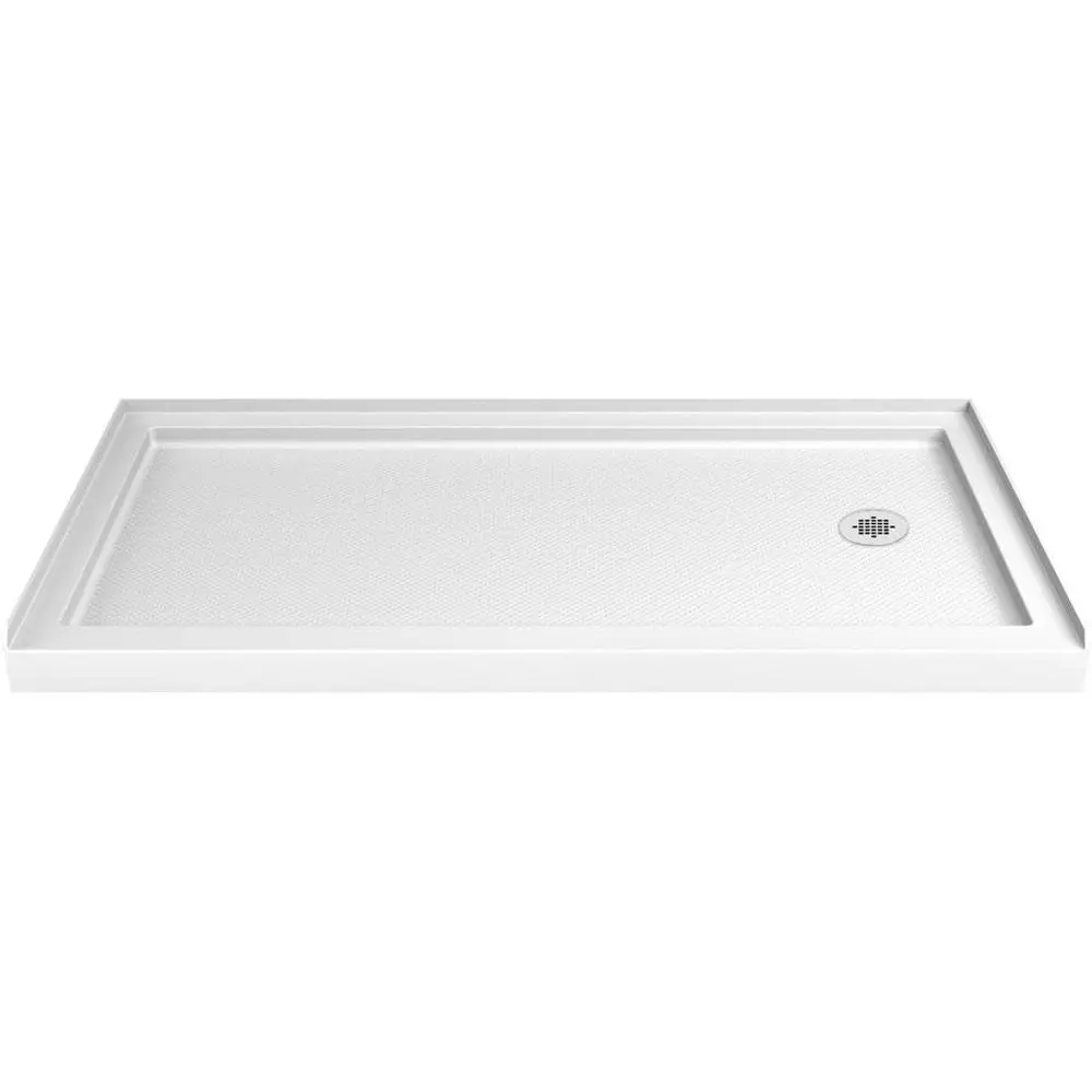 

DreamLine SlimLine 30 дюймов D x 60 дюймов Ш x 2 3/4 дюйма Душевой поддон H Right Drain с одним водоотводом, белый, DLT-1130602